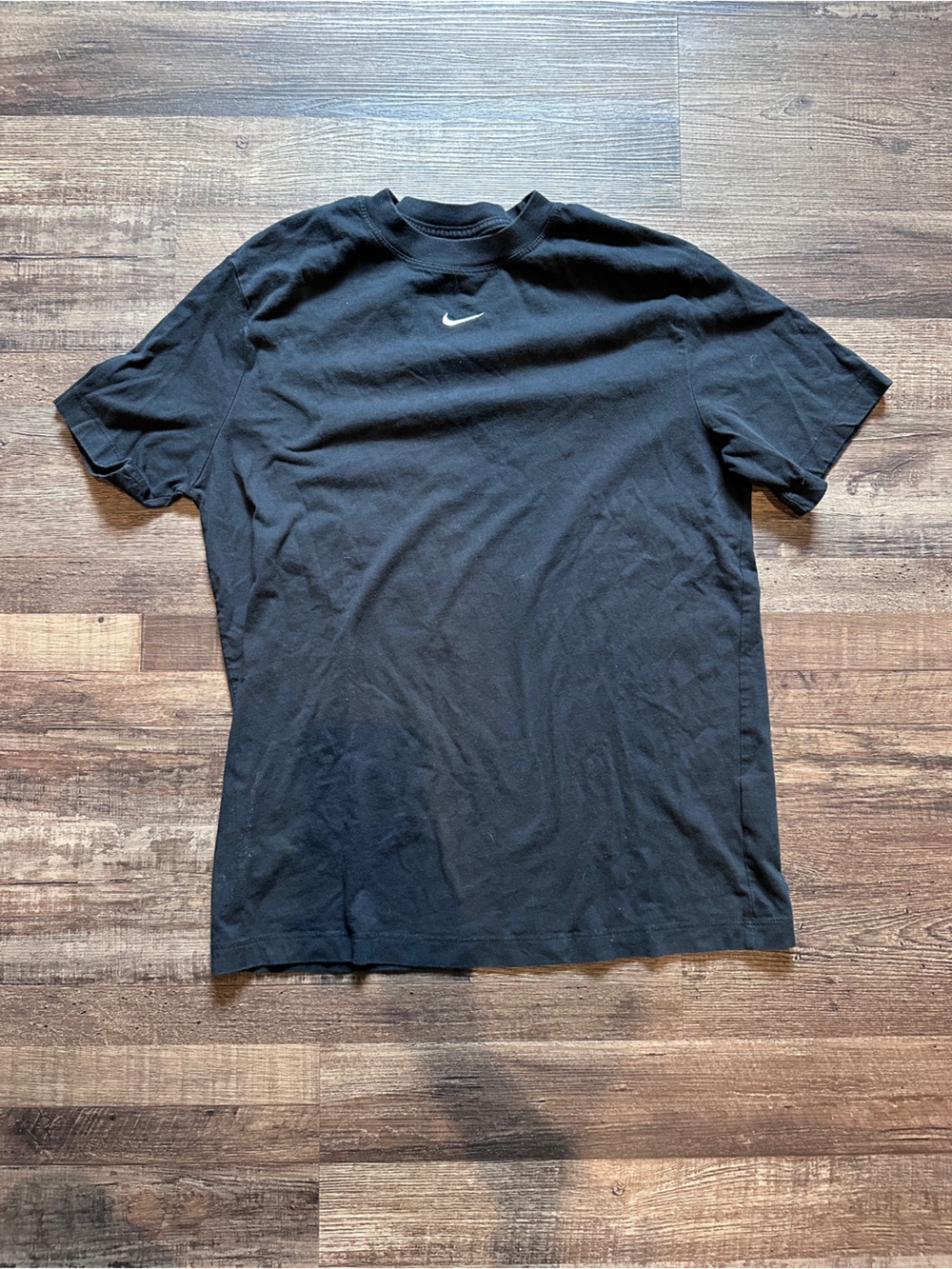 Nike Black Crewneck Tee with White Swoosh